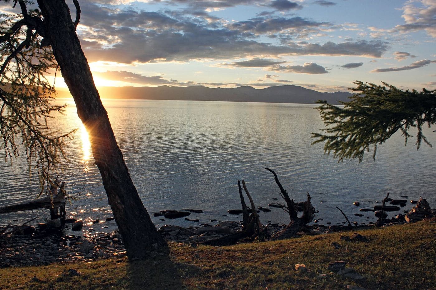 Sunset on Hovsgol Lake