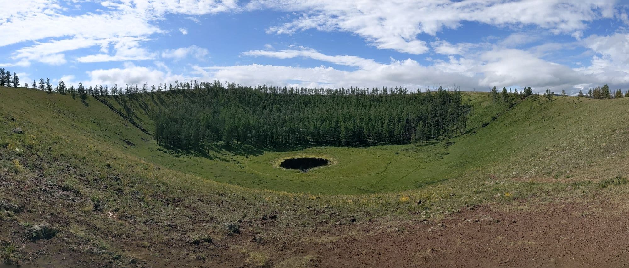 Uran Togoo volcano caldera